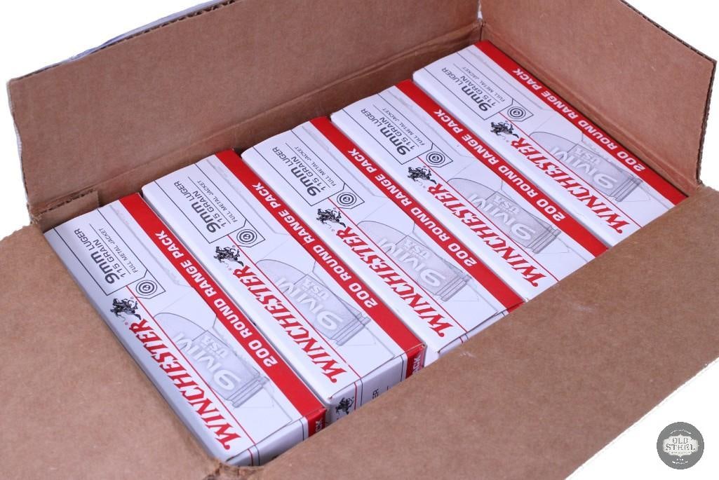 1000 rounds of Winchester 9mm Luger, 115 grain - 2