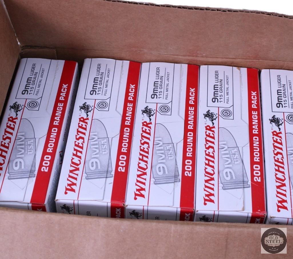 1000 rounds of Winchester 9mm Luger, 115 grain - 2