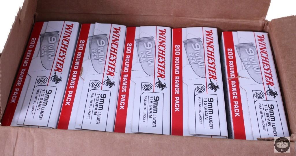 1000 rounds of Winchester 9mm Luger, 115 grain - 2