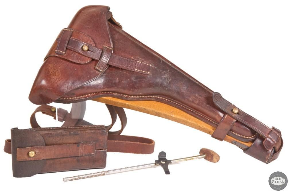 Extremely Rare Persian Luger 9mm w/ Matching Stock, Magazine, Holster & Complete Accessory Rig - 14