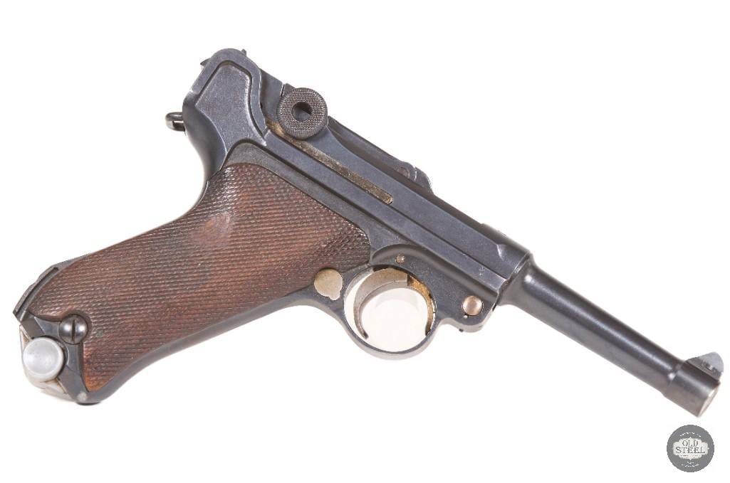 DWM 1920 Police Luger 9mm w/ Sear Safety, Matching Magazine & Original Police Holster - 4