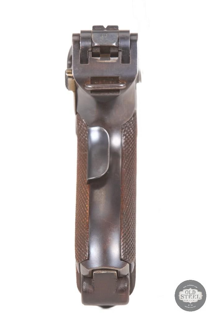 Rare US Trials 1900 DWM American Eagle Luger .30 w/ Matching Numbers & Rare H. Luthy Muzzle Cover - 4