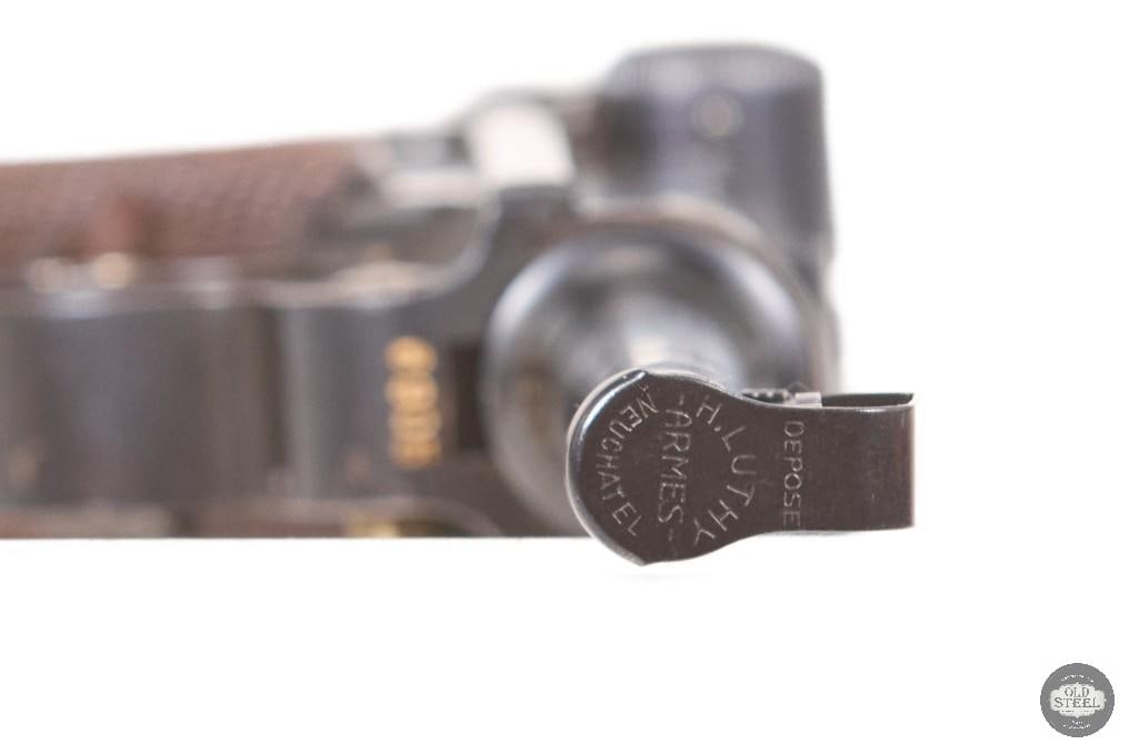 Rare US Trials 1900 DWM American Eagle Luger .30 w/ Matching Numbers & Rare H. Luthy Muzzle Cover - 8