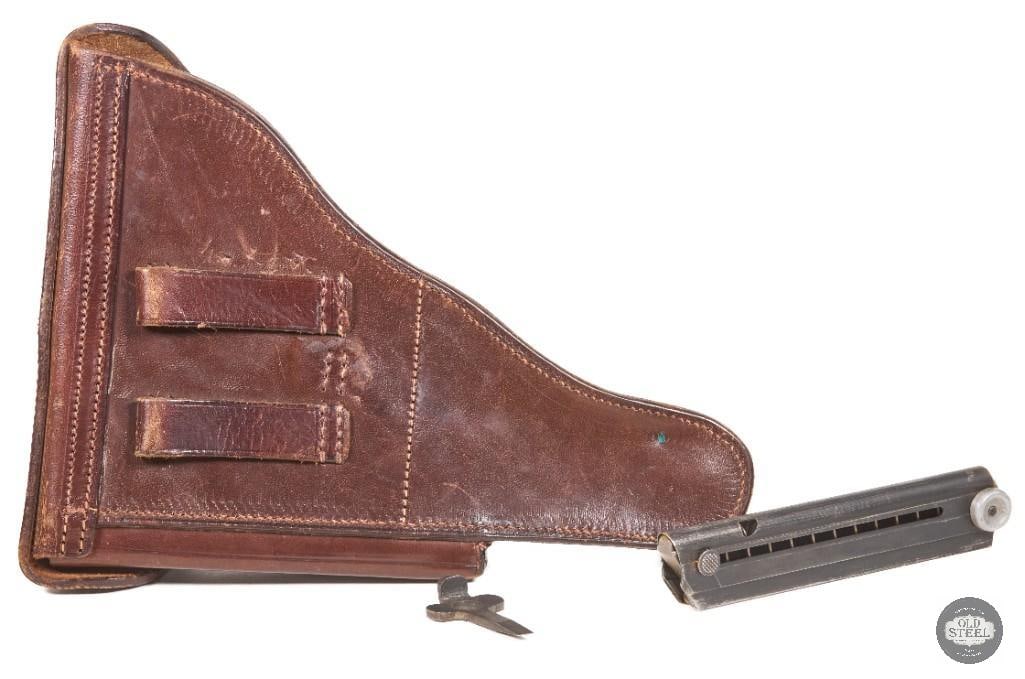 Simson Luger 9mm Weimar Police Pistol w/ Sear Safety, Matching Magazine & 1933 Holster - 10