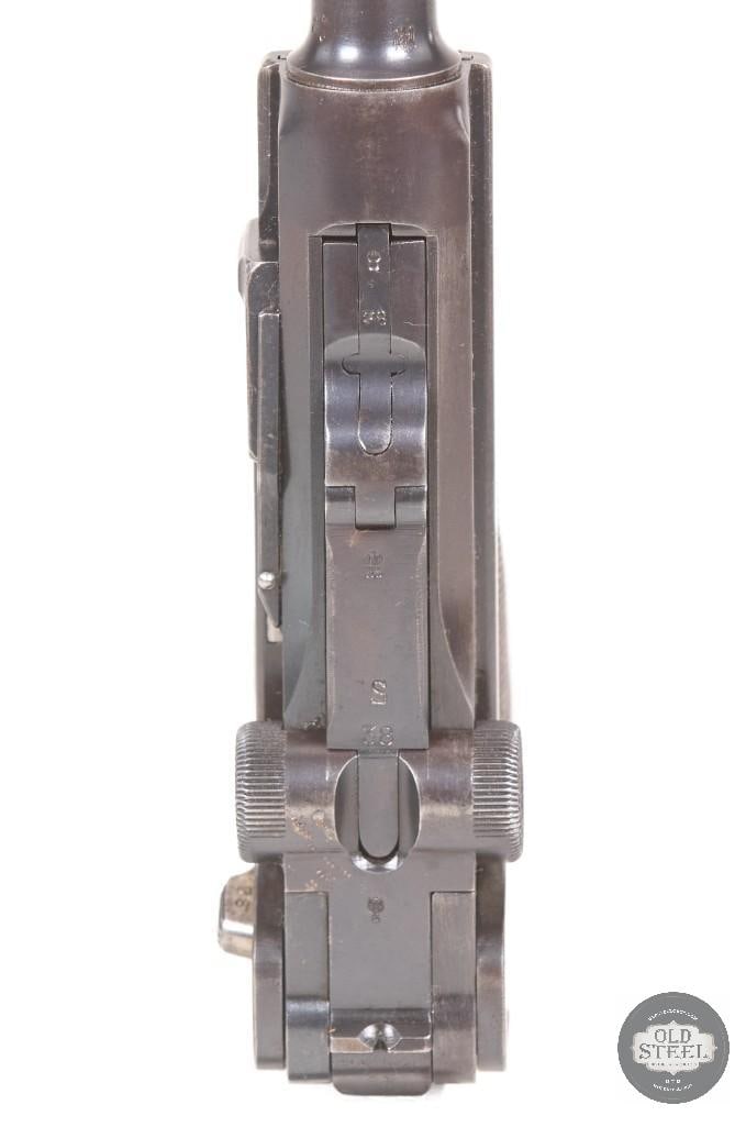 Simson Luger 9mm Weimar Police Pistol w/ Sear Safety, Matching Magazine & 1933 Holster - 5