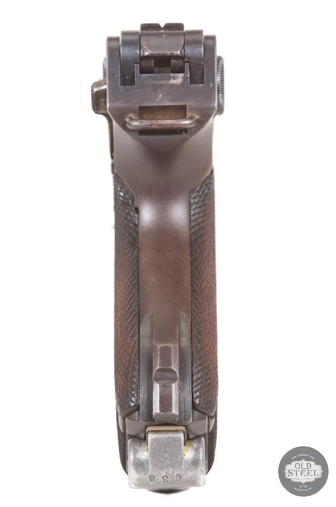 Simson Luger 9mm Weimar Police Pistol w/ Sear Safety, Matching Magazine & 1933 Holster - 7