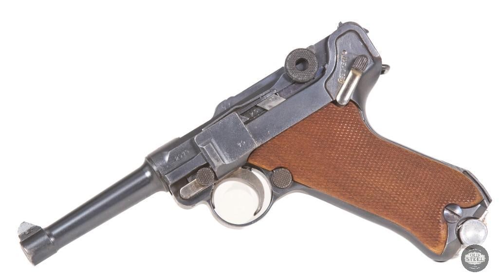 DWM 1916/1920 Police Luger 9mm w/ Matching Tool, Magazine, Serialized Holster - 4