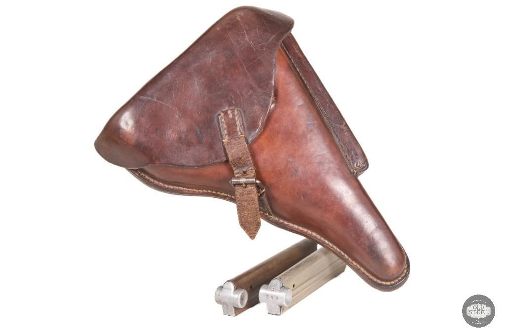 DWM 1920 Police Luger 9mm Unit Marked w/ Capture Papers, Matching Mag, Holster & Tool - 12