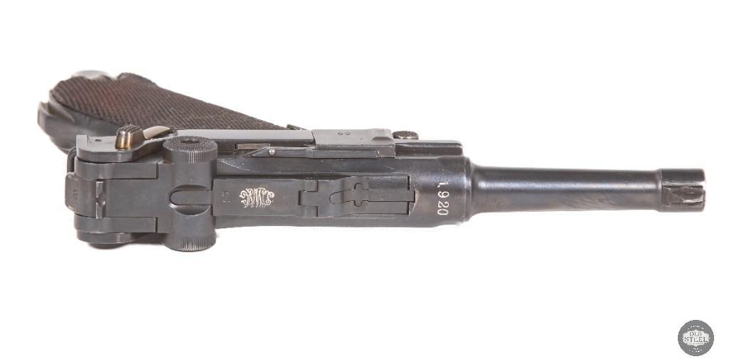 DWM 1920 Police Luger 9mm Unit Marked w/ Capture Papers, Matching Mag, Holster & Tool - 4