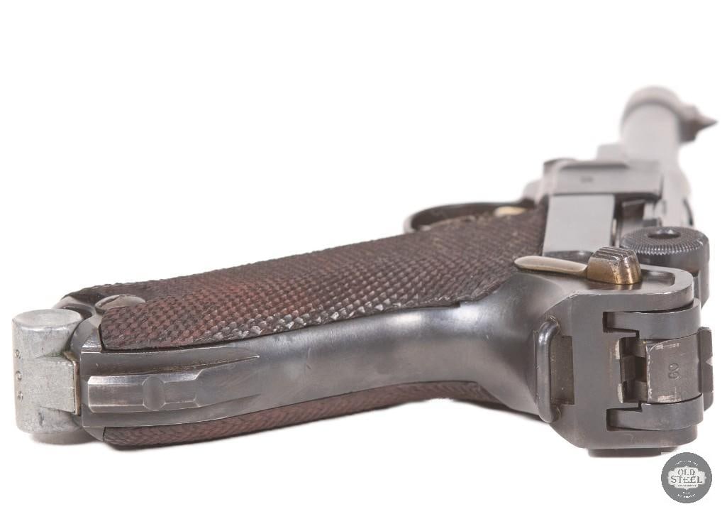 DWM 1920 Police Luger 9mm Unit Marked w/ Capture Papers, Matching Mag, Holster & Tool - 5