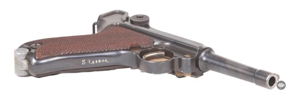 DWM 1920 Police Luger 9mm Unit Marked w/ Capture Papers, Matching Mag, Holster & Tool - 6