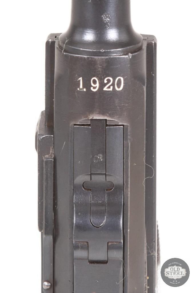 DWM 1920 Police Luger 9mm Unit Marked w/ Capture Papers, Matching Mag, Holster & Tool - 9