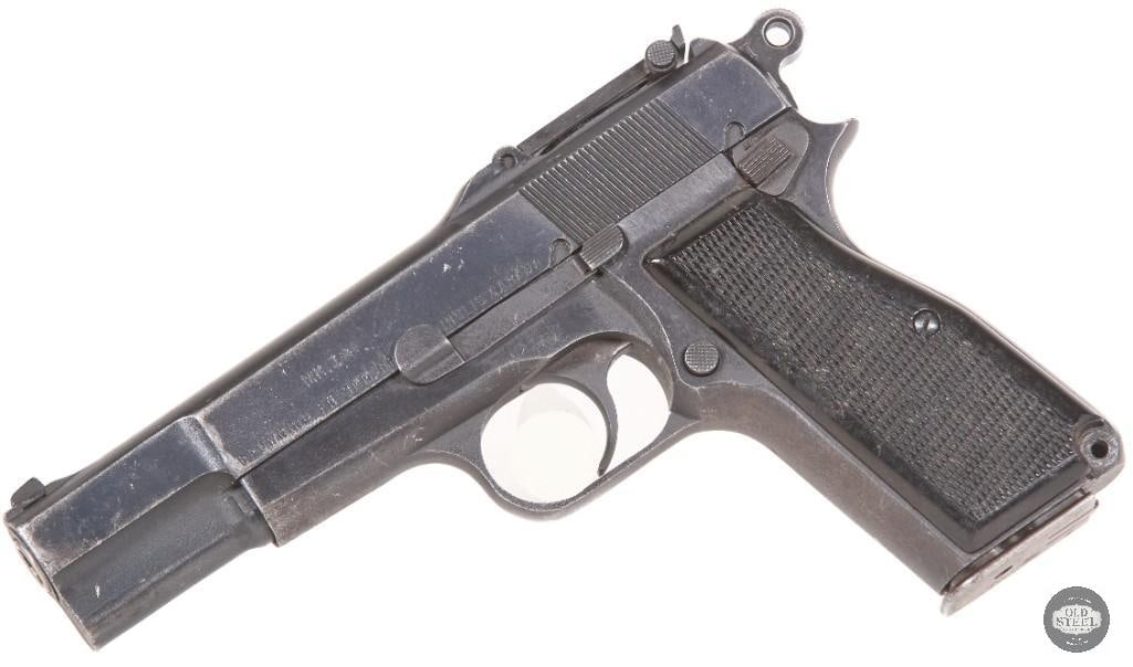 Canadian Inglis Hi Power MK.I* 9mm w/ Chinese Contract Prefix, 1945 Stock Holster & Canvas Rig - 2