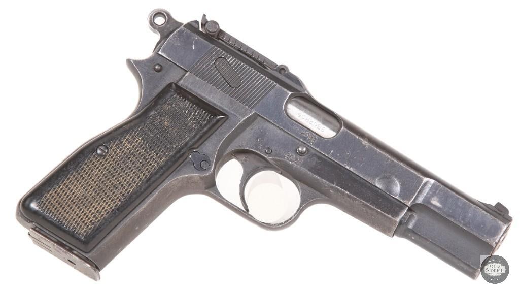 Canadian Inglis Hi Power MK.I* 9mm w/ Chinese Contract Prefix, 1945 Stock Holster & Canvas Rig - 4