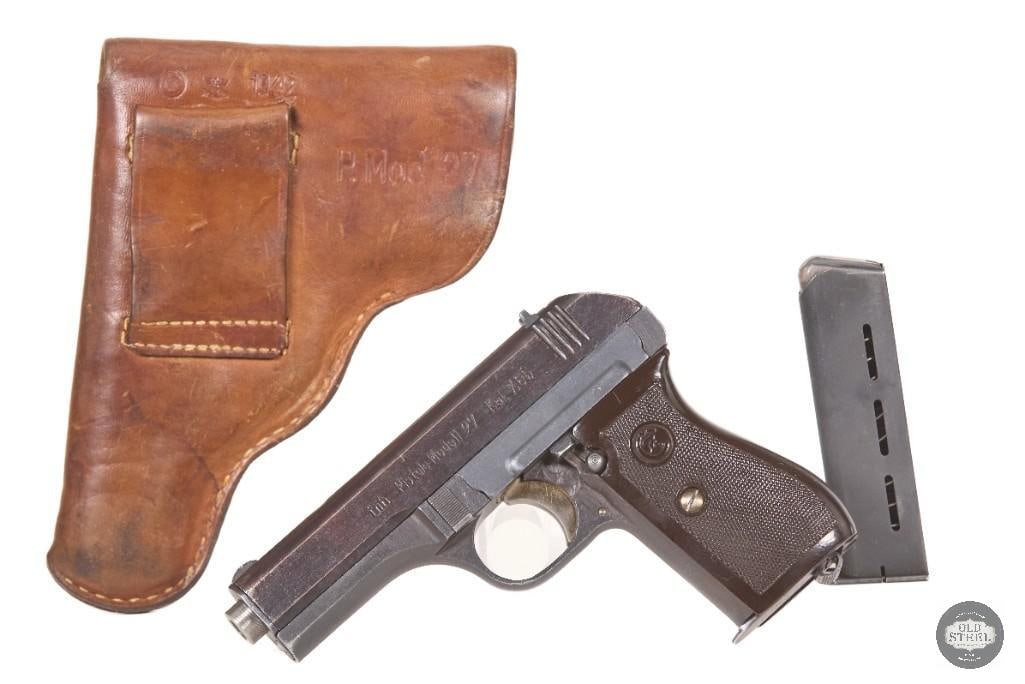 Waffenamt Marked CZ 27 7.65mm Pistol w/ 1942 WaA Holster, 2 Magazines & Excellent Condition: ffered in this lot is a highly desirable Waffenamt-marked CZ 27 chambered in 7.65mm Browning (.32 ACP), a classic wartime pistol produced under German occupation during World War II. This exceptional 