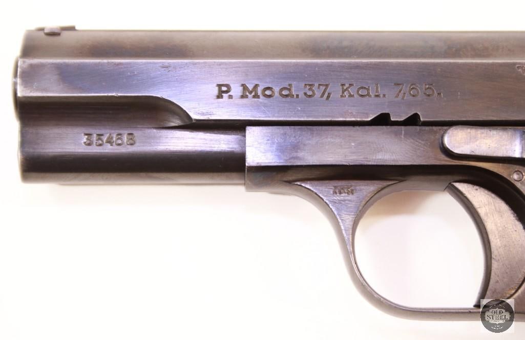 German Proofed Femaru Model 37 7.65mm Pistol MFG 1941 w/ 1942 JSD Holster & Matching Magazines - 4