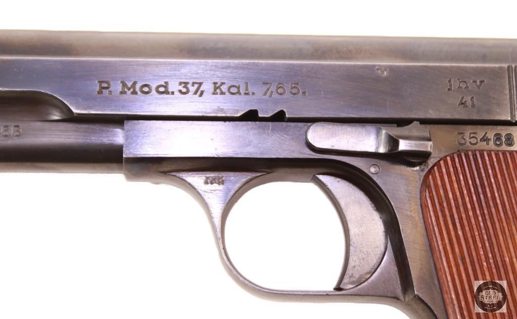 German Proofed Femaru Model 37 7.65mm Pistol MFG 1941 w/ 1942 JSD Holster & Matching Magazines - 5