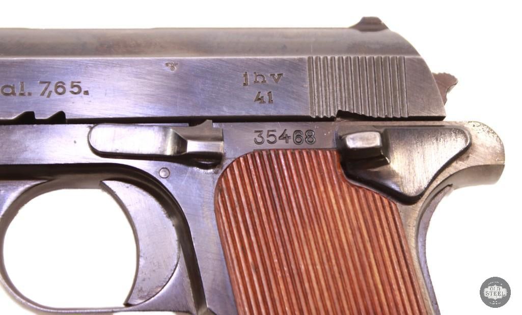 German Proofed Femaru Model 37 7.65mm Pistol MFG 1941 w/ 1942 JSD Holster & Matching Magazines - 6