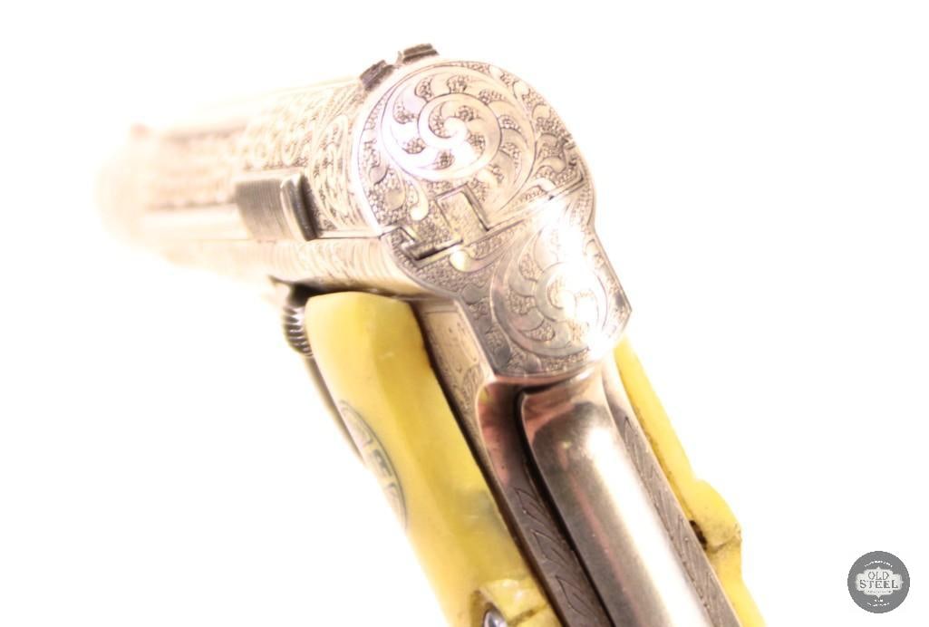 Rare Condor Legion Astra M300 .380 ACP MFG 1938-1939 Engraved Nickel Pistol w/ Pearlite Grips. - 7