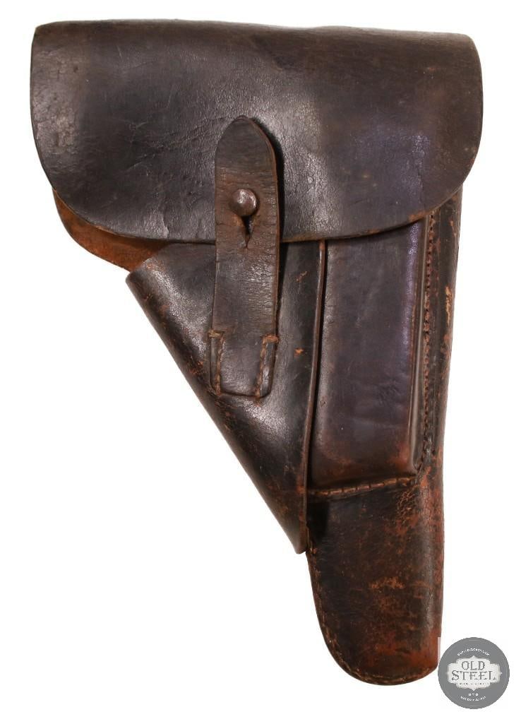 Battle-Damaged AC44 Walther P38 9mm w/ Capture Papers Copy, 1944 Holster & Matching Parts - 12