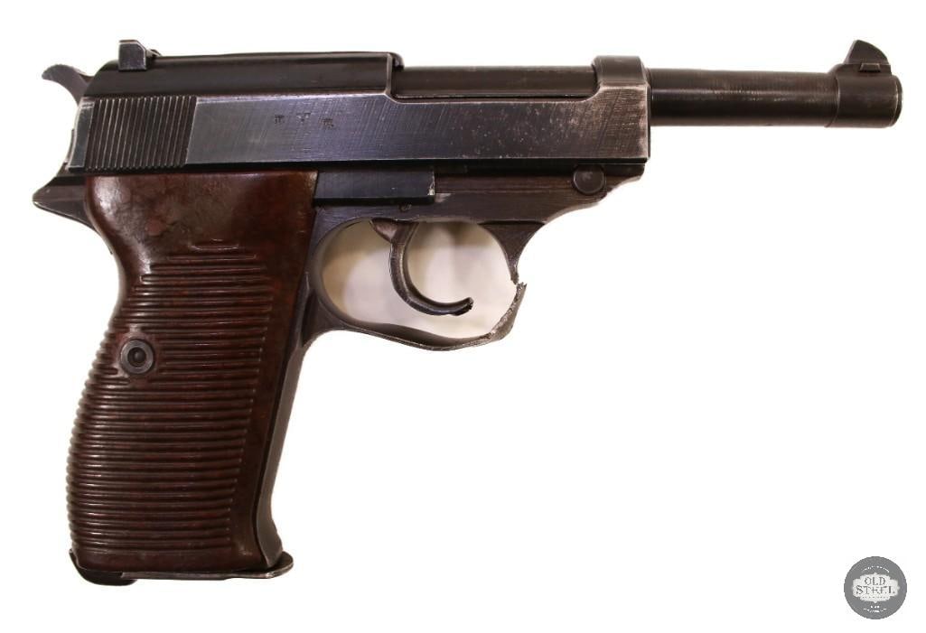 Battle-Damaged AC44 Walther P38 9mm w/ Capture Papers Copy, 1944 Holster & Matching Parts - 2