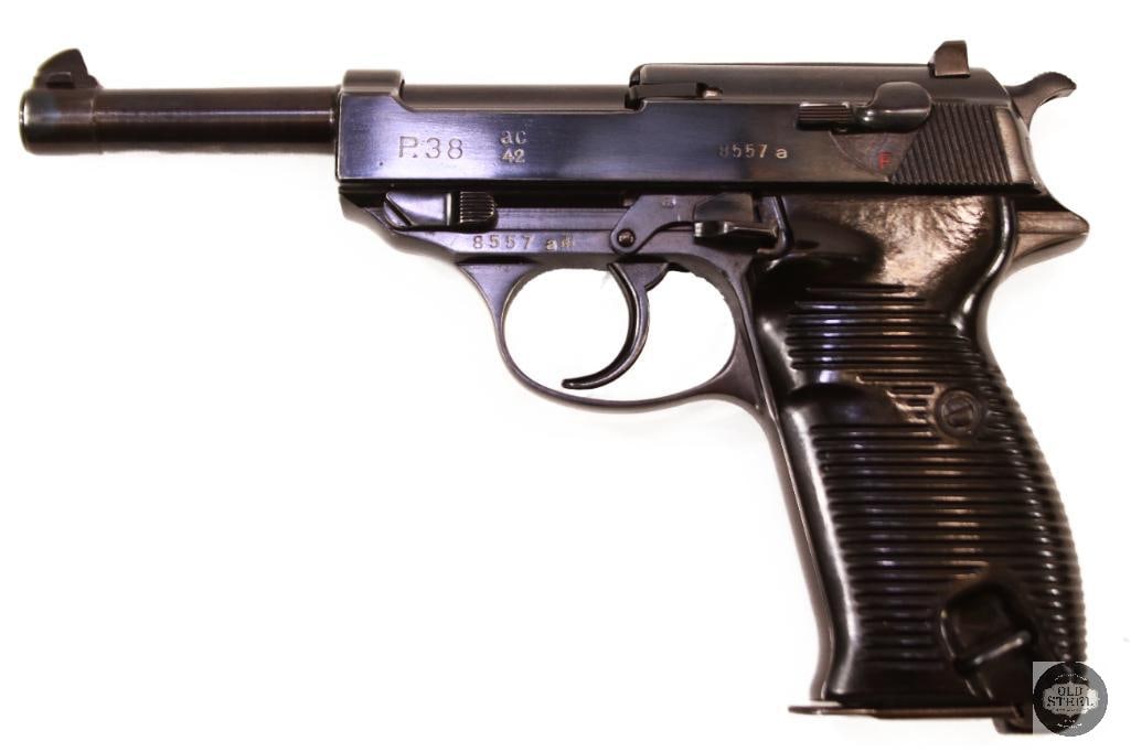 Walther AC42 P38 9mm w/ Two Matching Magazines, All Matching Numbers & Refinished Blue - 2