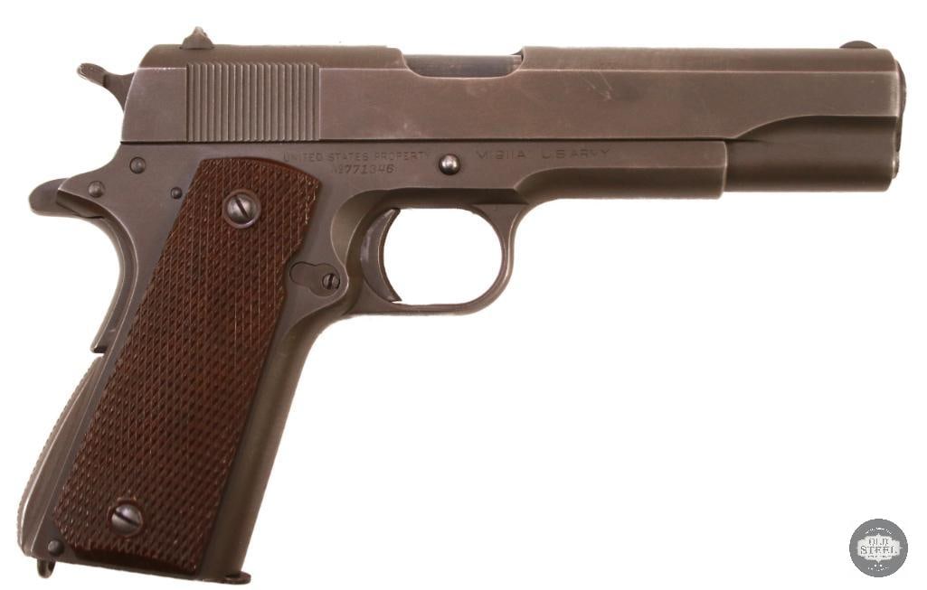 WWII Colt M1911A1 .45 ACP w/ Dog Tags, Theater-Made Cross Draw Holster & WB Inspection - 2