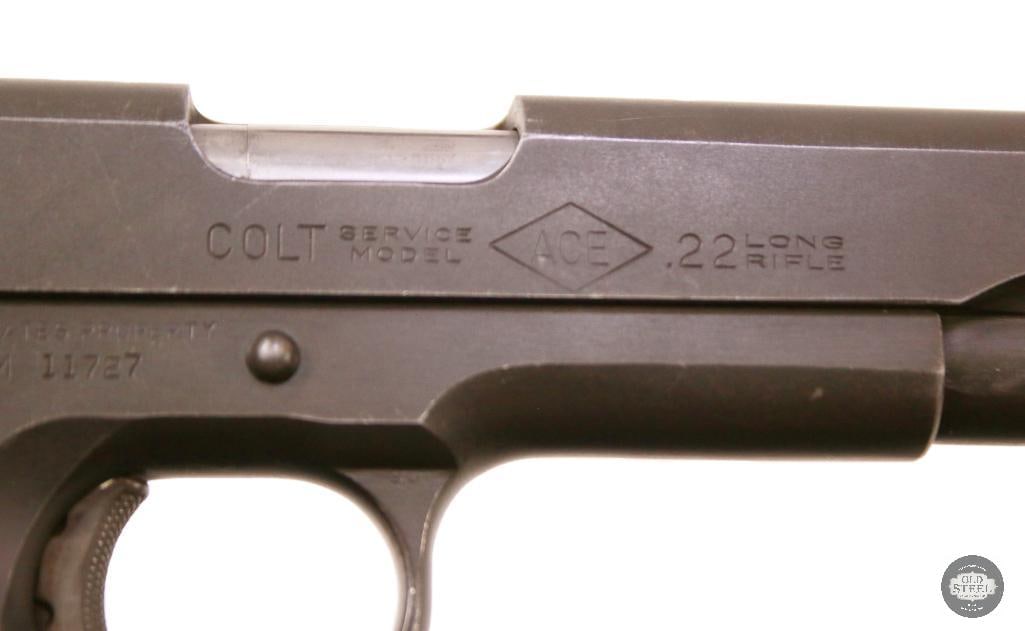 U.S. Property Colt Ace Service Model .22 LR 1945 JSB Inspected w/ Excellent Bore & Condition - 7