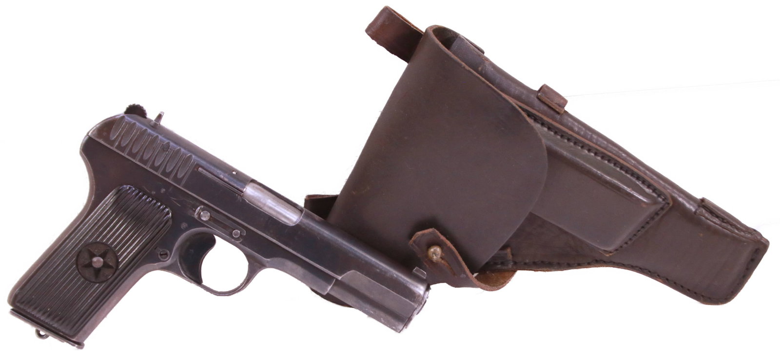 1938 Tula TT-33 Tokarev 7.62x25 Military Bring-Back, No Import Marks, Original Configuration: Offered in this lot is a highly desirable Soviet TT-33 Tokarev pistol manufactured at the famed Tula Arsenal in 1938 and chambered in 7.62x25 Tokarev. As an early pre-World War II production example, 