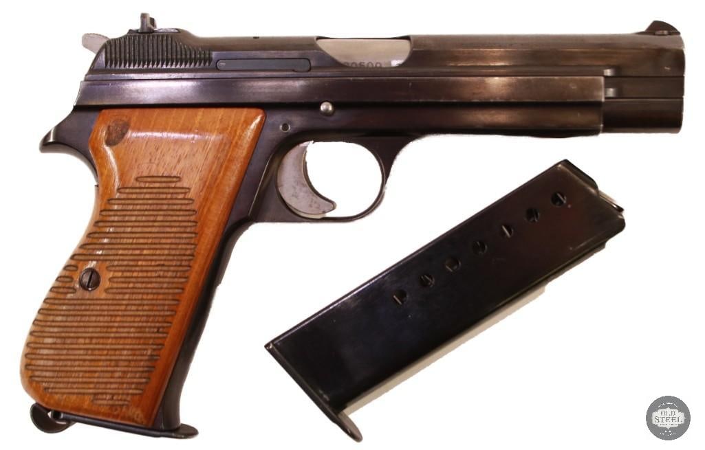 Swiss SIG P49 9mm Luger Matching Numbers w/ Wood Grips, 2 Magazines & Excellent Condition (1 of 6)