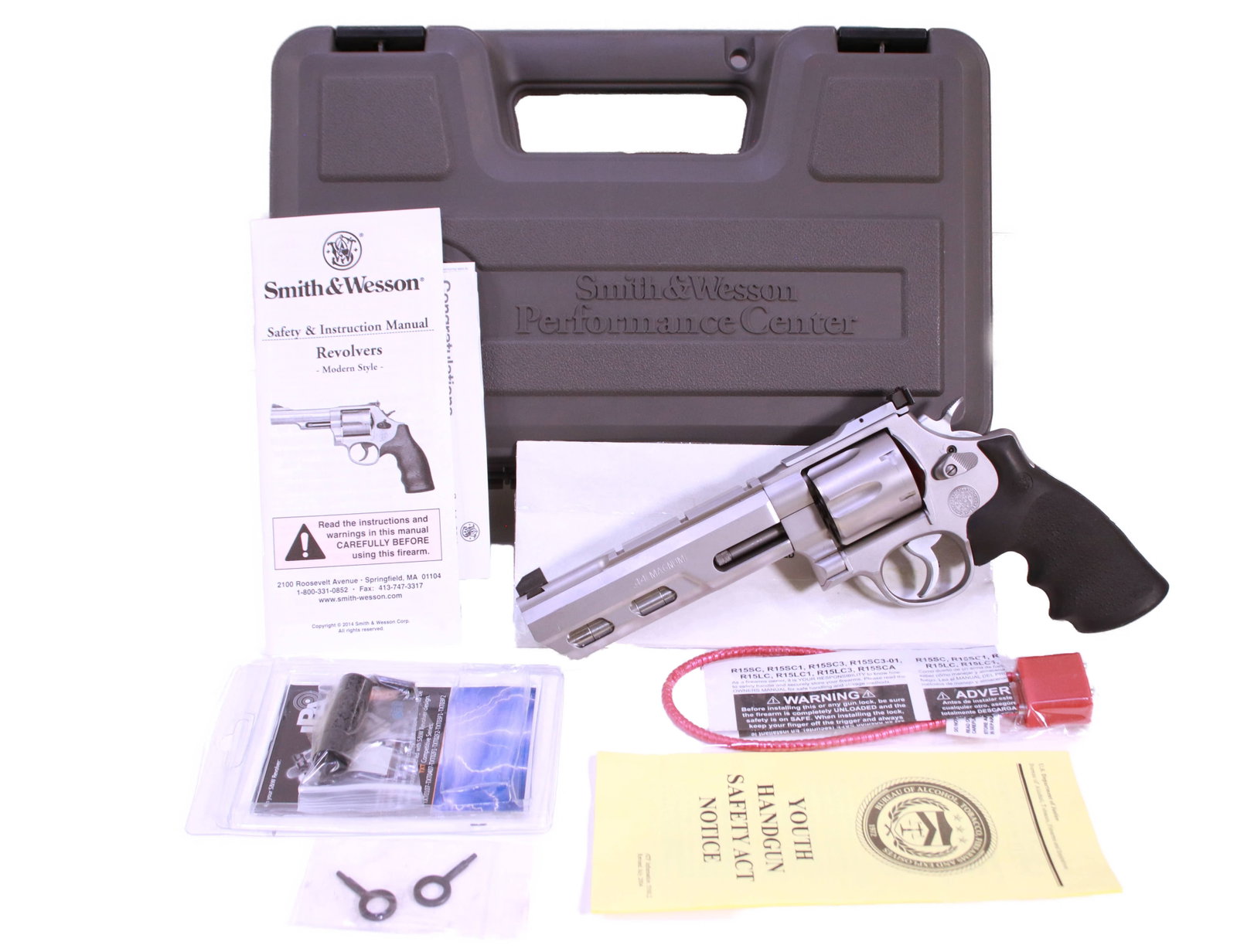 Smith & Wesson 629-6 Competitor .44 Magnum 6" w/ Weights, Optic Rail, Box & Papers: Offered in this lot is a highly desirable Smith & Wesson Model 629-6 Competitor chambered in .44 Magnum, featuring the sought-after 6-inch barrel configuration. Designed for serious target shooting an