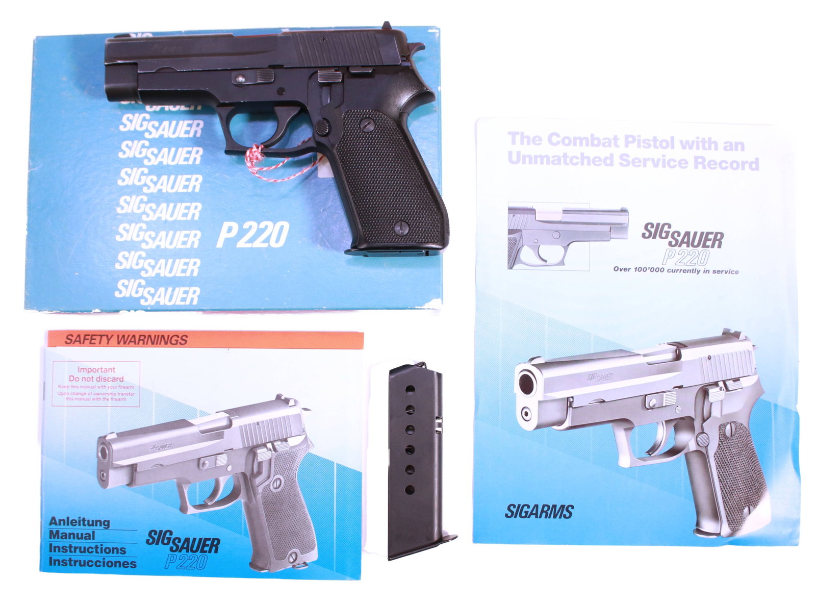 Sig Sauer P220 .45 ACP Single Stack w/ Box, Papers & Spare Magazine: Offered in this lot is a classic Sig Sauer P220 chambered in .45 ACP, one of the most respected service pistols ever produced. Known for its exceptional accuracy, reliability, and smooth operation, th