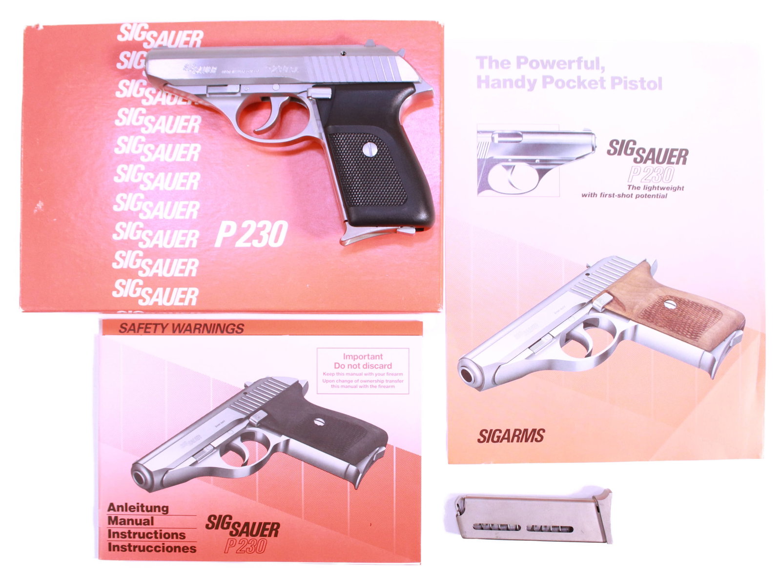 Sig Sauer P230SL 9mm Kurz w/ Box, Papers & Spare Magazine, Excellent Condition: Offered in this lot is a beautiful Sig Sauer P230SL chambered in 9mm Kurz (.380 ACP), a classic compact pistol known for its elegant design, exceptional craftsmanship, and legendary SIG Sauer reliabil
