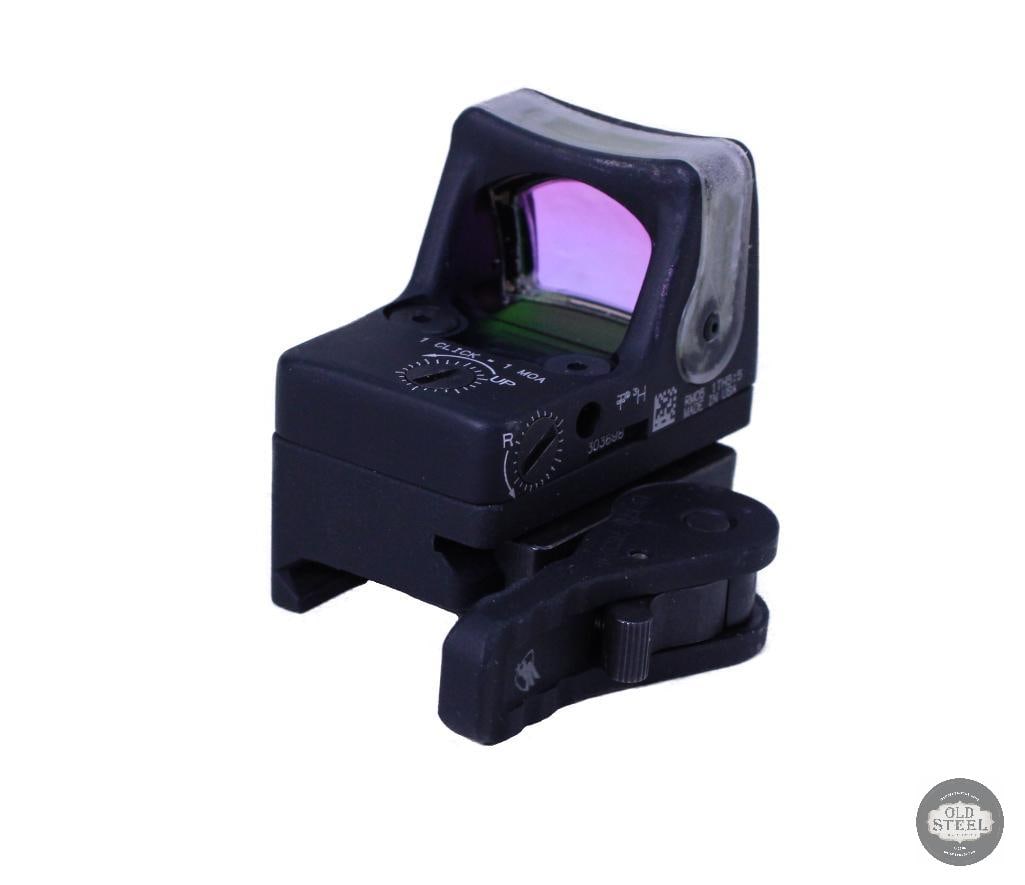 Trijicon RMR Fiber Optic Amber Dot Sight w/ ADM Riser Picatinny Mount - 2