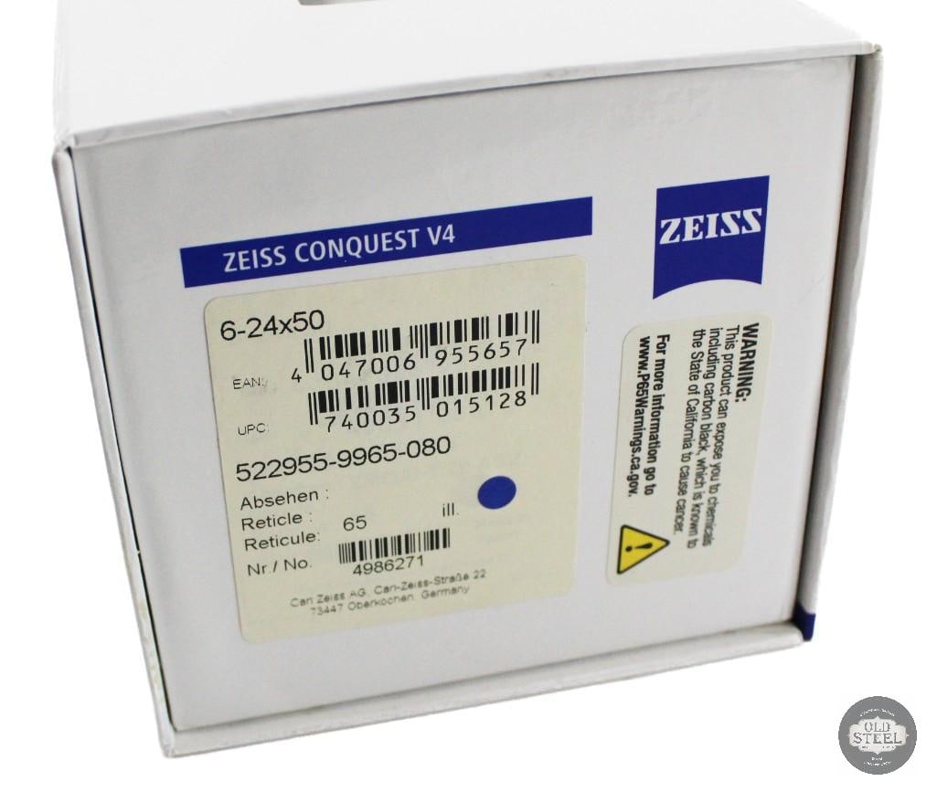 Zeiss Conquest V4 6-24x50 Scope Reticle 65 New in Box - 7