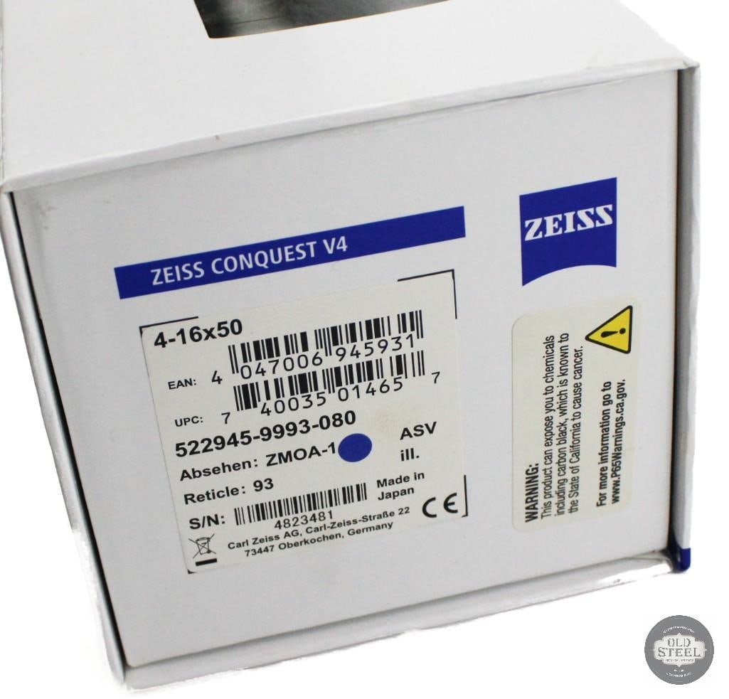 Zeiss Conquest V4 6-24x50 Scope Reticle 93 New in Box - 9