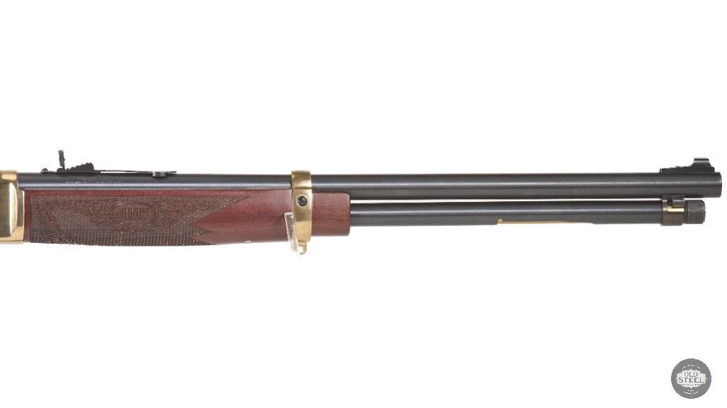 Henry H024-3855 .38-55 Win Lever Action 20" w/ Engraved Wood & Polished Brass Receiver - 3
