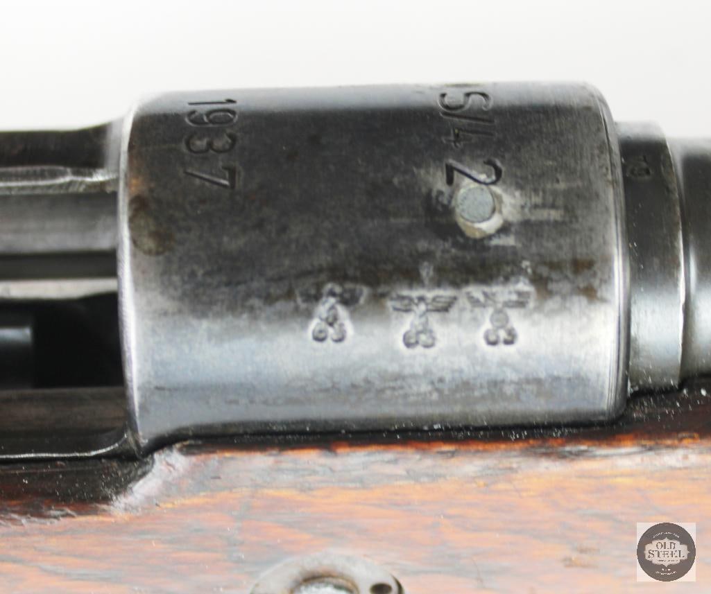 S/42 K98K Mauser 1937 8mm Military Rifle w/ Muzzle Cover - 11