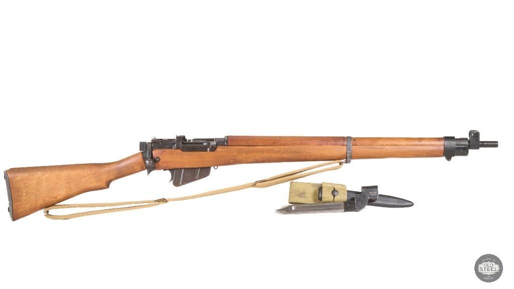 1942 Long Branch Lee-Enfield No.4 Mk1* Rifle w/ No.9 Mk1 Bayonet & Canvas Sling - 2