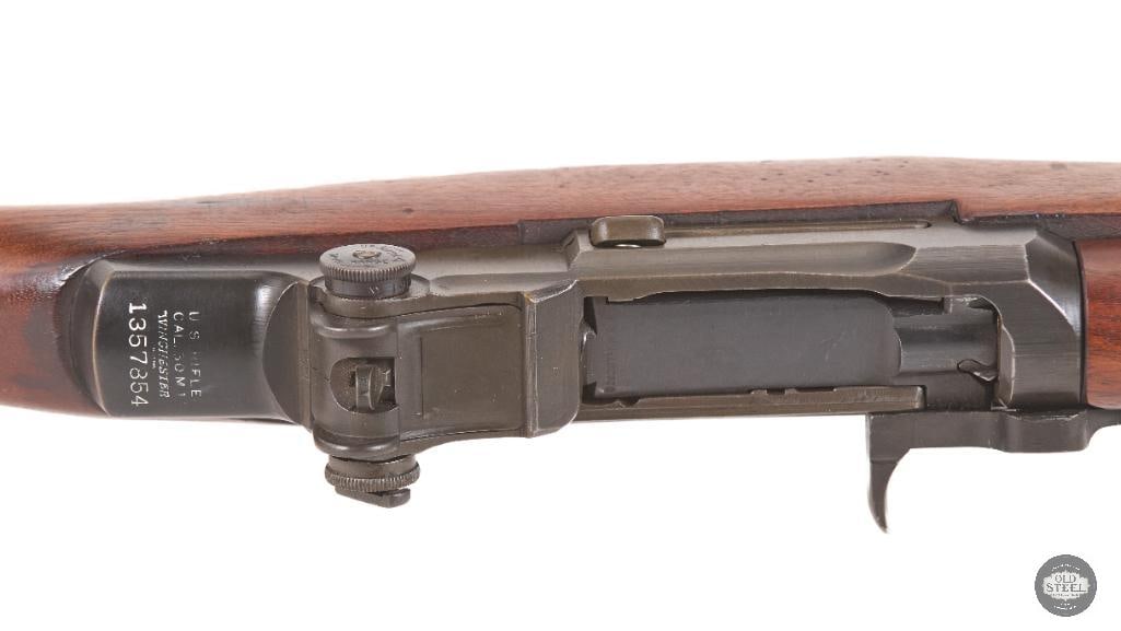 WWII Winchester M1 Garand Rifle 1943 Production w/ WRA GHD Cartouche, Lockbar Sights & Sling - 12