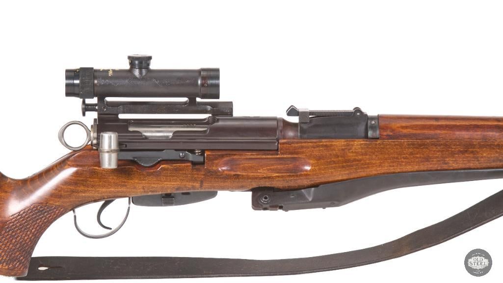 Swiss ZFK 55 Sniper Rifle 7.5x55mm Matching Scope, Scope Case, Magazine & Bipod - 4