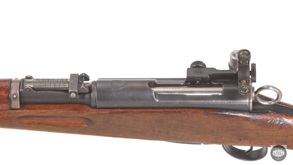 Swiss K31 Rifle 7.5x55mm Matching Numbers with Diopter Sights & Matching Bayonet W/ Nametag - 12