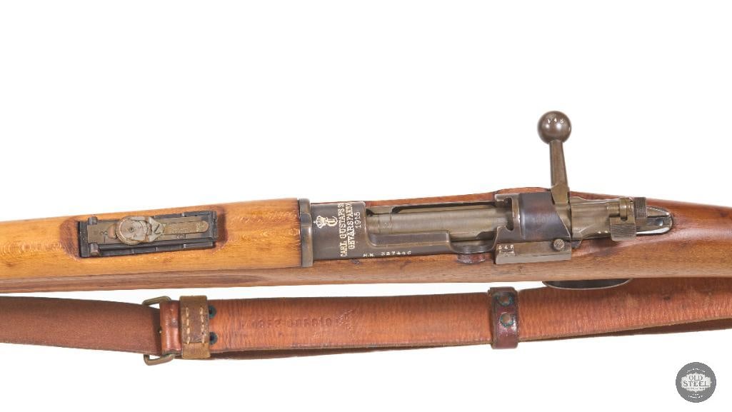Carl Gustaf M38 6.5x55 Swedish Carbine w/ Micrometer Sight & Sling - 11