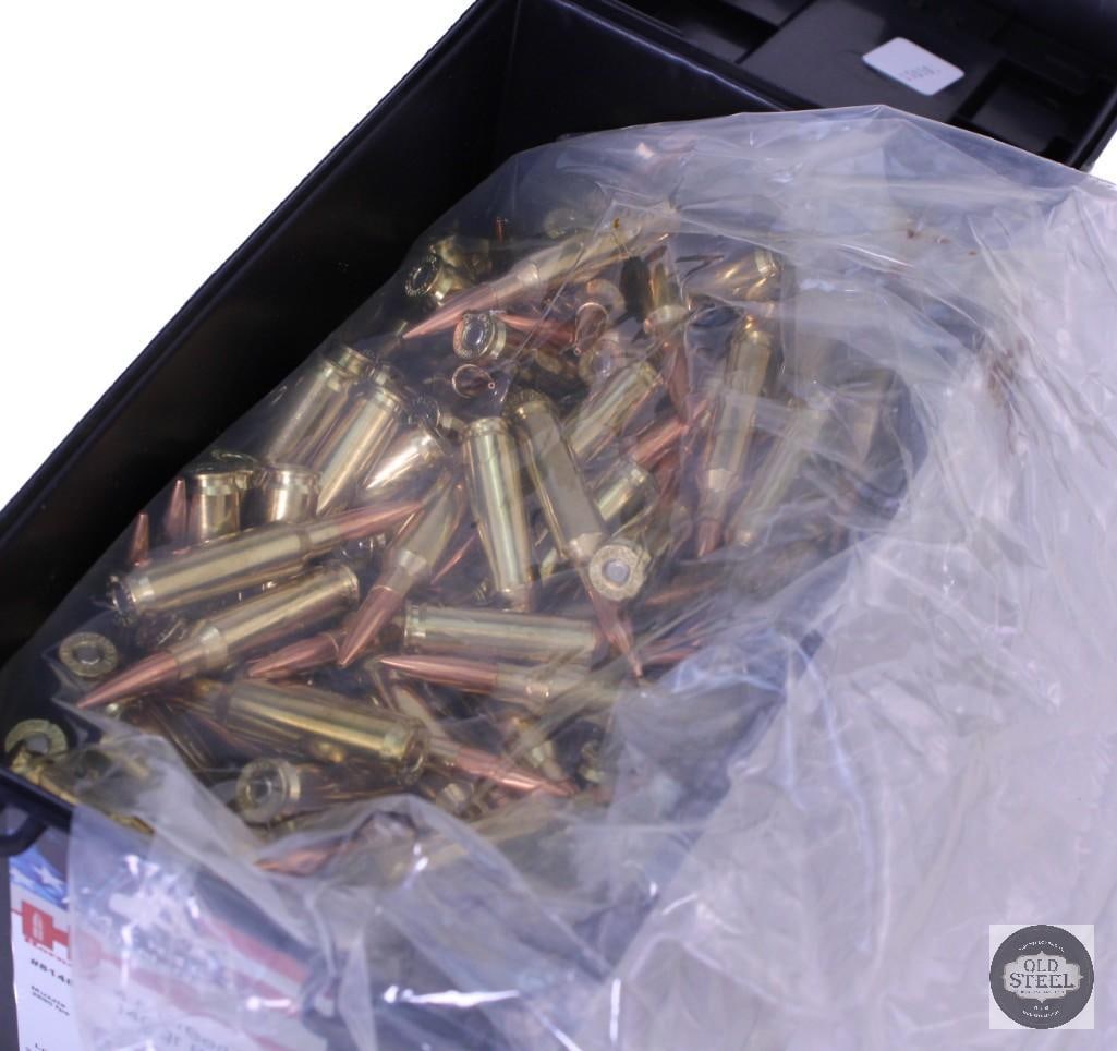 11 LBS ammo can of 6.5 Creedmore: One lot consisting of 11 LBS ammo can of 6.5 Creedmore THIS ITEM IS AS PICTURED WITH NO FURTHER ATTACHMENTS. ALL SALES ARE FINAL. PLEASE REFER TO THE