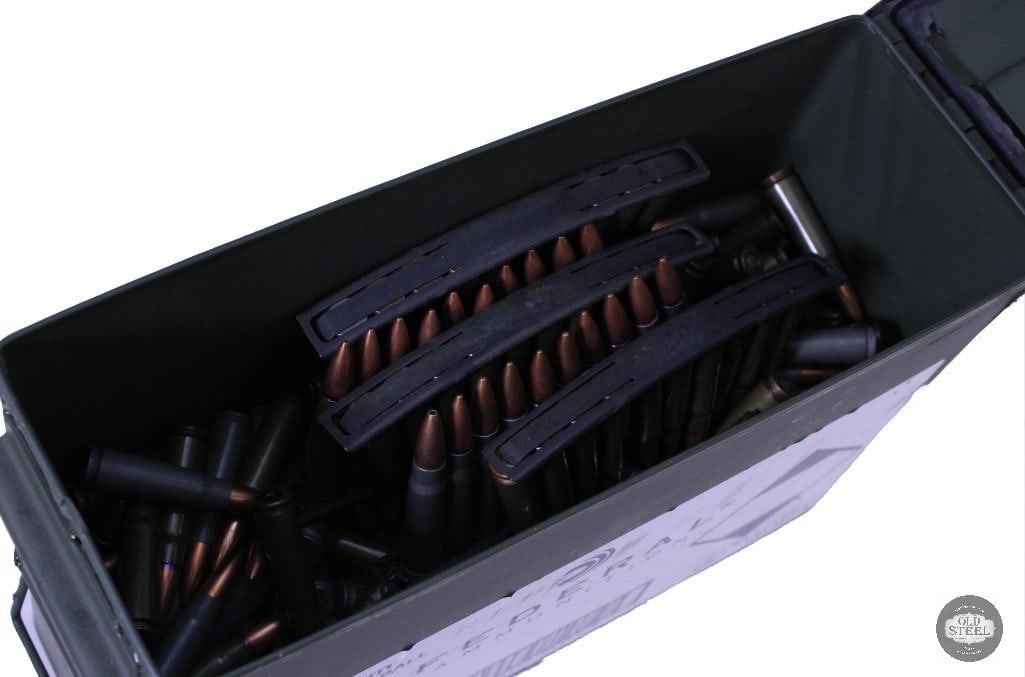 17 LBS ammo can of 7.62x39 steel case ammunition: One lot consisting of 17 LBS ammo can of 7.62x39 steel case ammunition THIS ITEM IS AS PICTURED WITH NO FURTHER ATTACHMENTS. ALL SALES ARE FINAL. PLEA