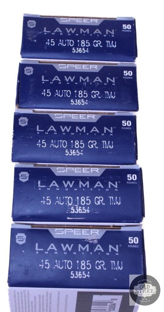 250 rounds of Speer Lawman 45 Auto, 185 grain - 2