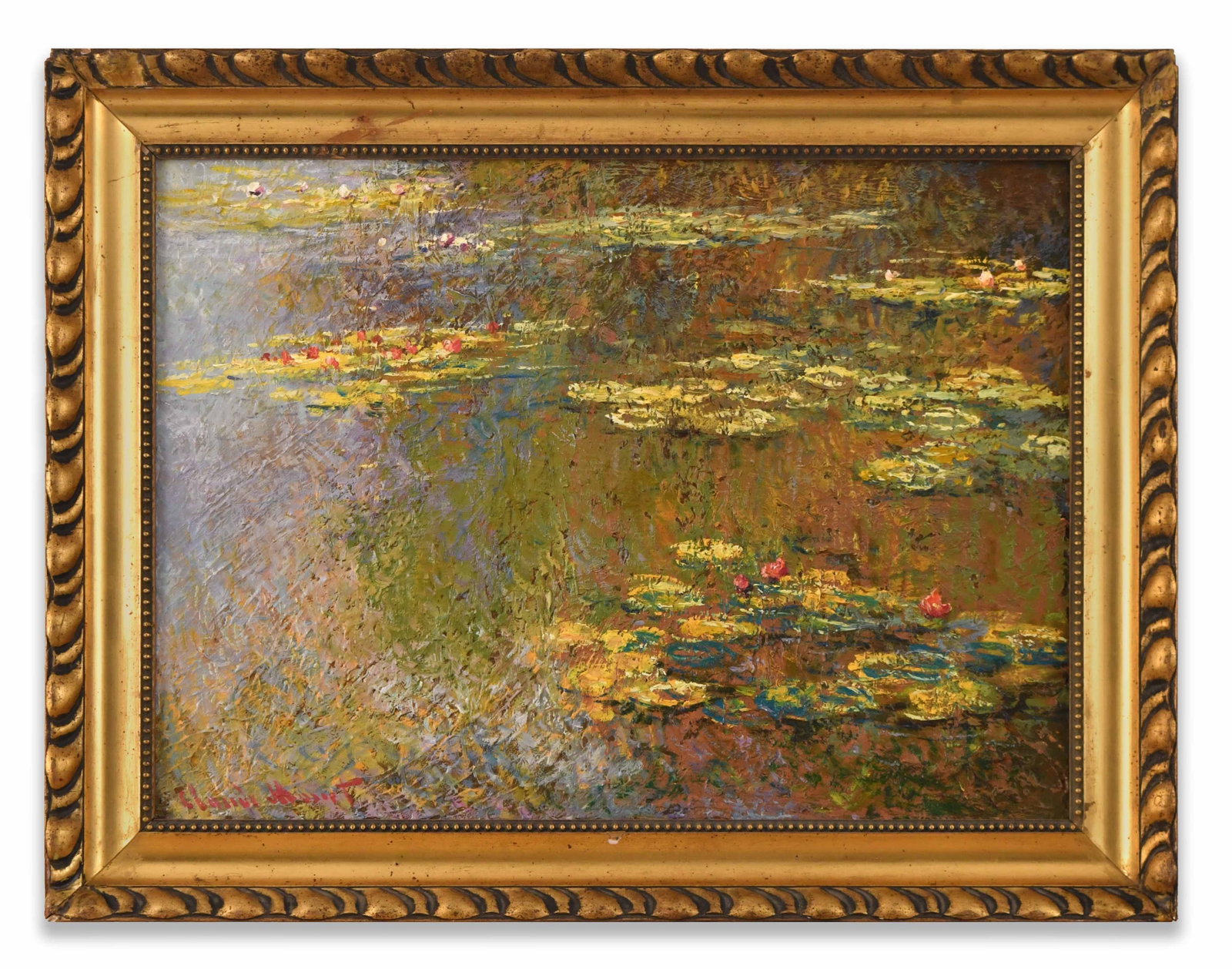CLAUDE MONET (1840-1926), ATTRIBUTED TO, OIL ON CANVAS: CLAUDE MONET (1840-1926), ATTRIBUTED TO, OIL ON CANVAS Dimensions: Image size: 53 x 72.7 cm. All measured values are approximate. Outer frame size: 67.9 x 87.8 cm. All measured values are