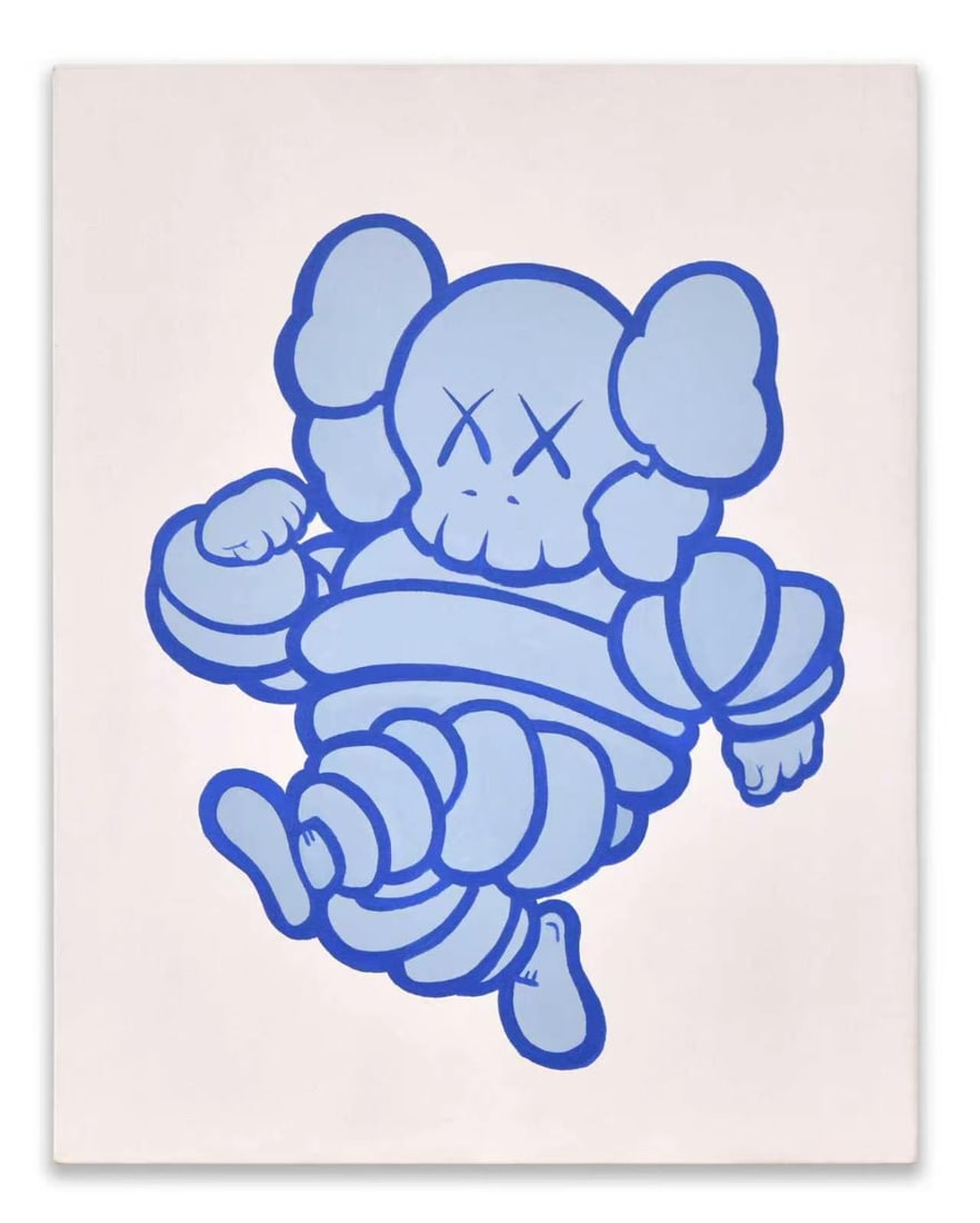 KAWS (1974- ), ATTRIBUTED TO, ACRYLIC ON CANVAS: KAWS (1974- ), ATTRIBUTED TO, ACRYLIC ON CANVAS Dimensions: Image size: 53 x 41 cm. All measured values are approximate. Provenance and Authenticity: This painting is presented in the manner and style