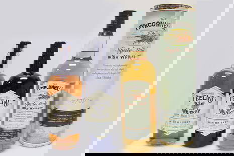 WHISKEY - 3 bouteilles: Lot de 3 bouteilles de whiskey irlandais: - Teeling Single Grain Wine Casks Irish Whiskey - Teeling Small Batch Rum Cask Irish Whiskey - Tyrconnell Single Malt Irish Whiskey