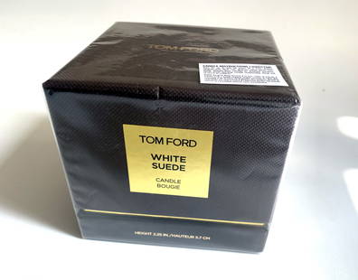 Bougie TOM FORD: Bougie aromatique « White Suède », Royaume-Uni. Neuve sous scellé. Valeur au détail de 185$
